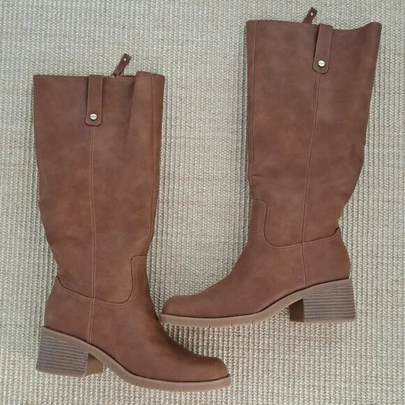 Dr. Scholl's Shoes - Dr Scholl's Joplin Tall Boot - Color: Dark Honey - Size: Women 9.5